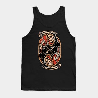 Skull Reaper Vintage Traditional Tattoo Tank Top